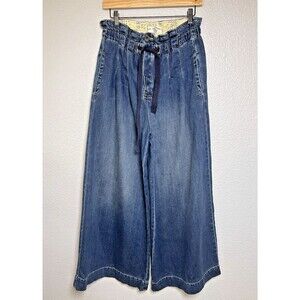 We The Free super wide leg womens stretch waist jeans Small boho hippie 70s fun!
